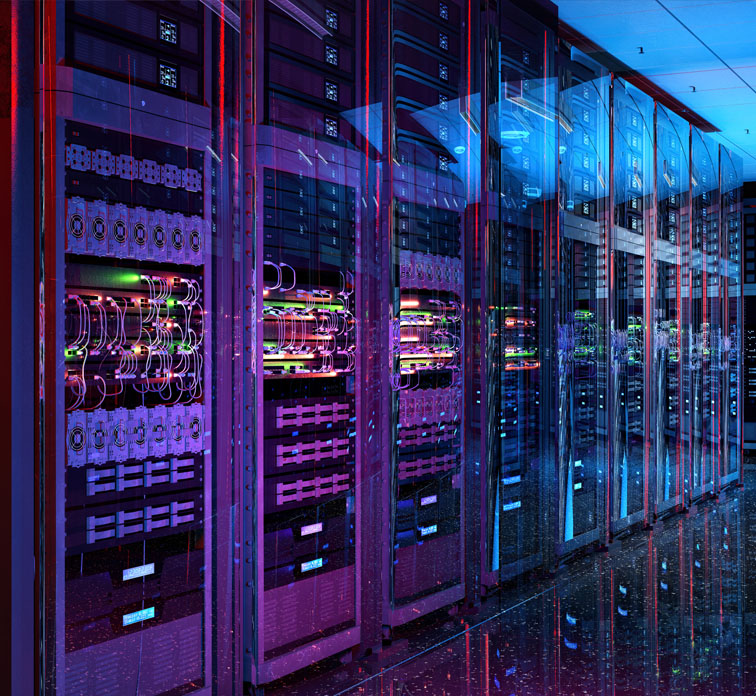 Logic Fire & Security - data network server rack