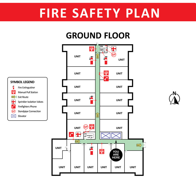 Logic Fire & Security disabled refuge floor plan