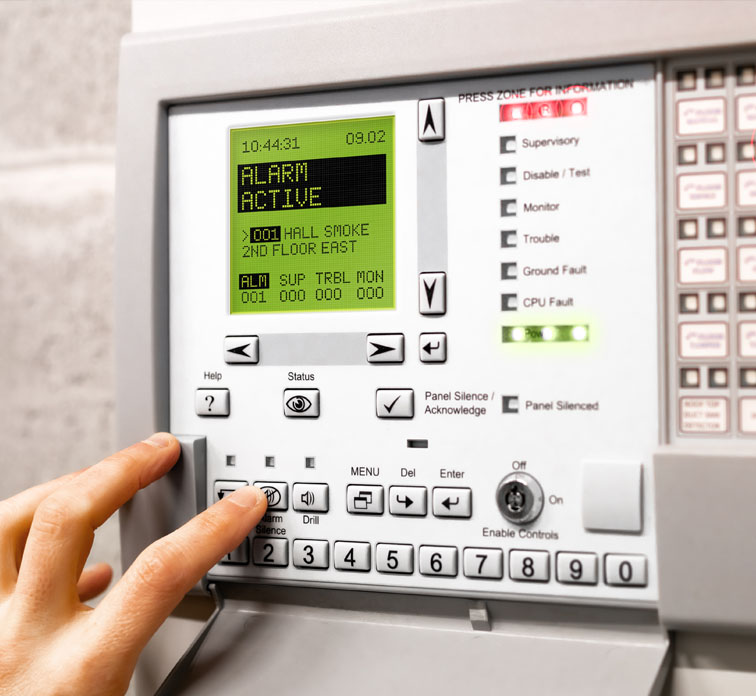 Logic Fire & Security evacuation alert system control panel