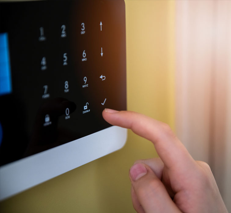 Logic Fire & Security intruder alarm monitoring touch pad