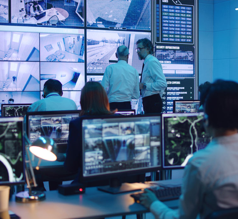 Logic Fire & Security plant monitoring cctv screens