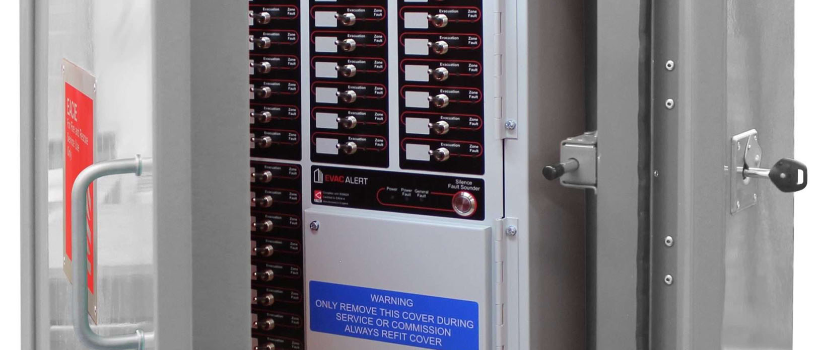 Logic Fire & Security evacuation alert system panel